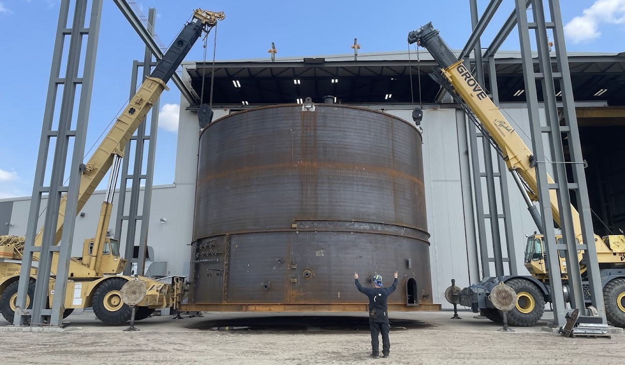 35' Diameter Custom-Built Steel Storage Tank at LMG